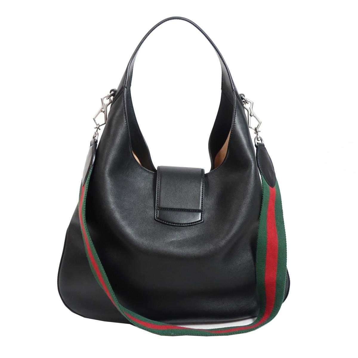 GUCCI CALFSKIN KING CHARLES SPANIEL DOGS EMBROIDERED LARGE DIONYSUS HOBO