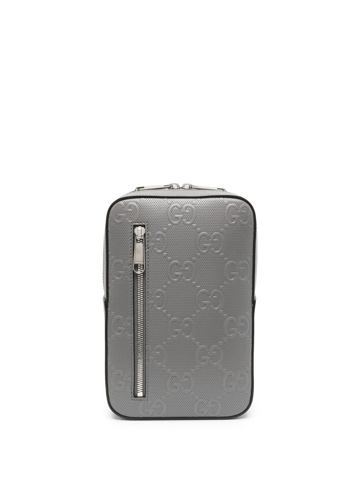 GUCCI GG EMBOSSED LEATHER SLINGBAG