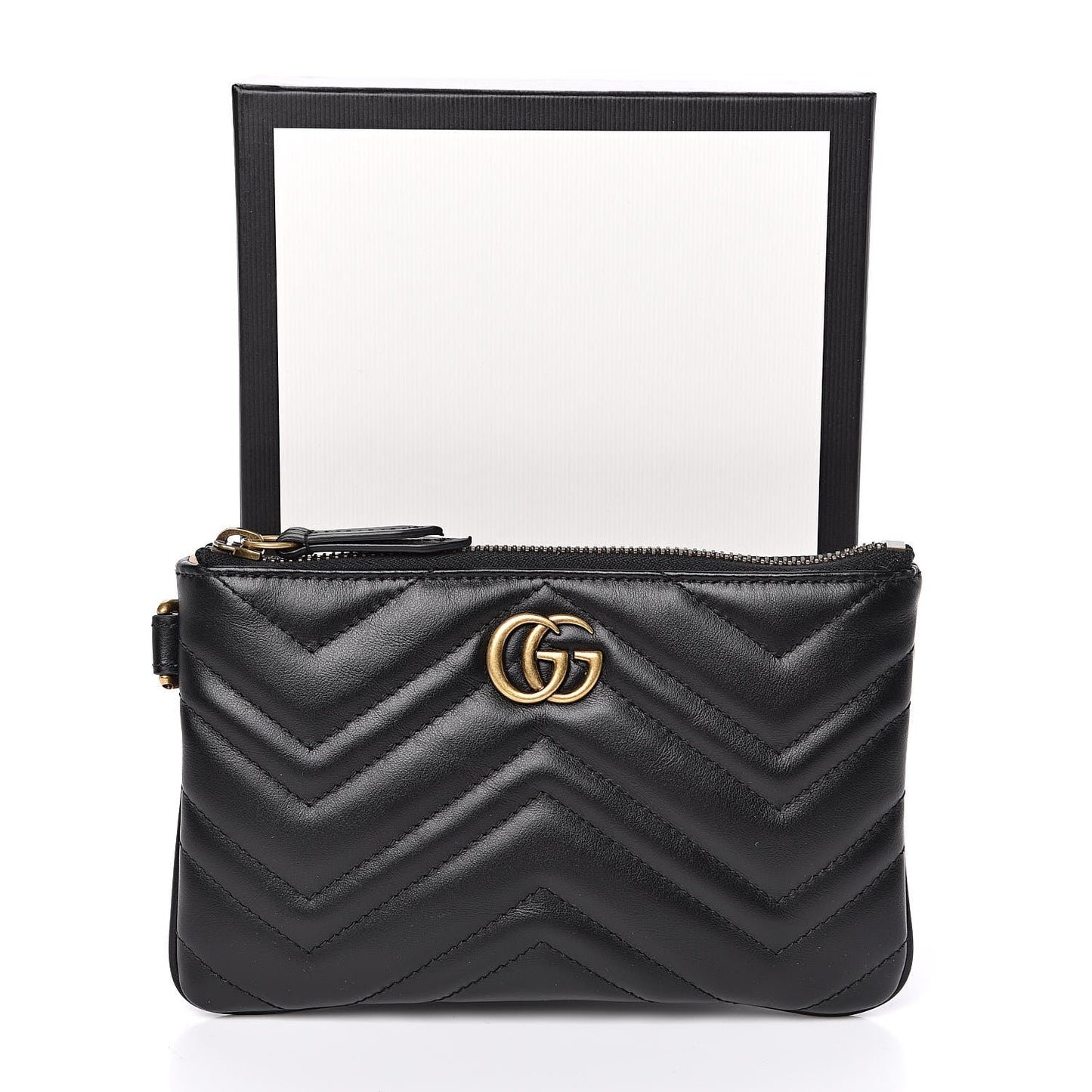 GUCCI GG MARMONT CALFSKIN LEATHER SMALL WEISTLET