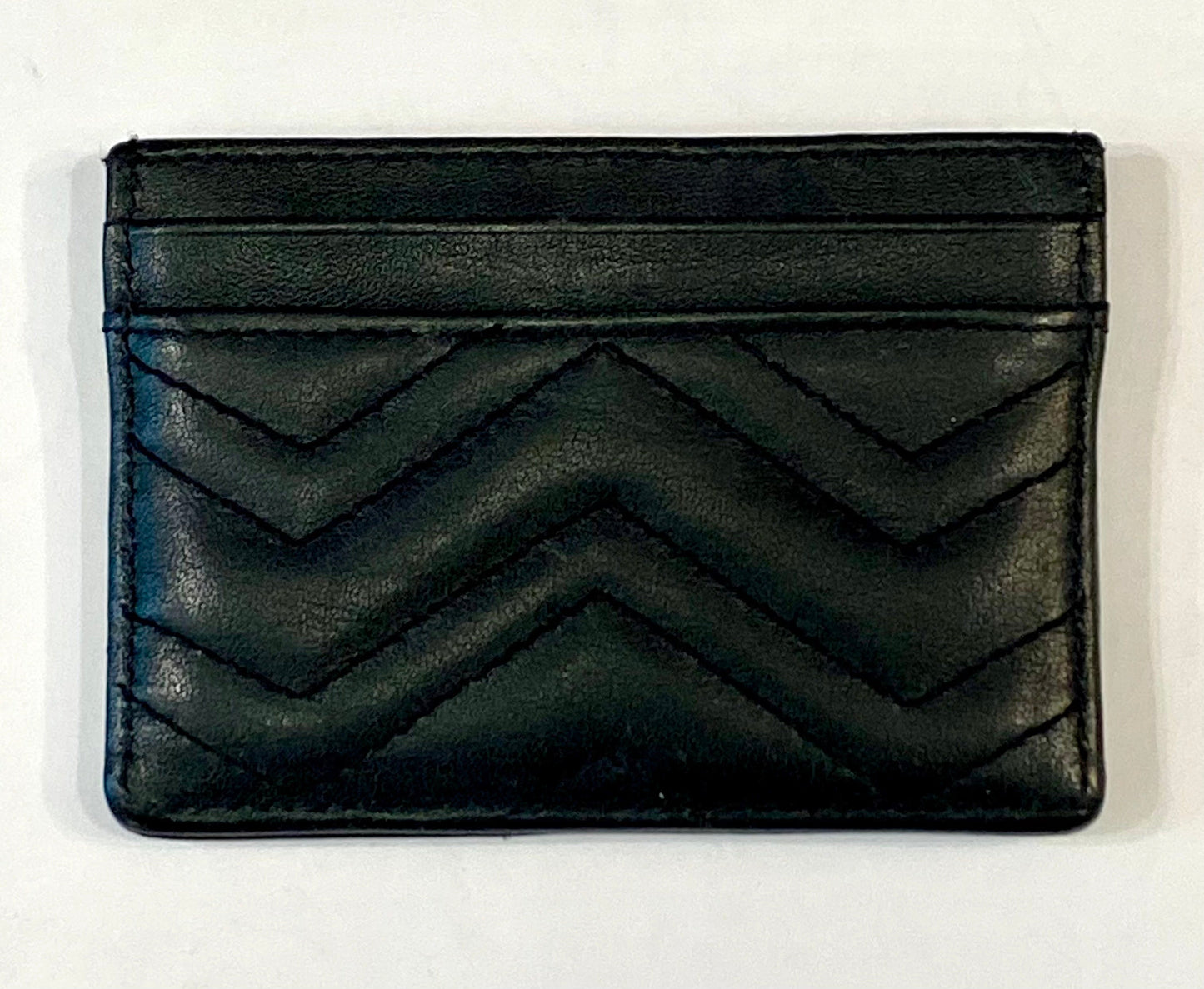 GUCCI GG MARMONT CALFSKIN LEATHER CARD CASE
