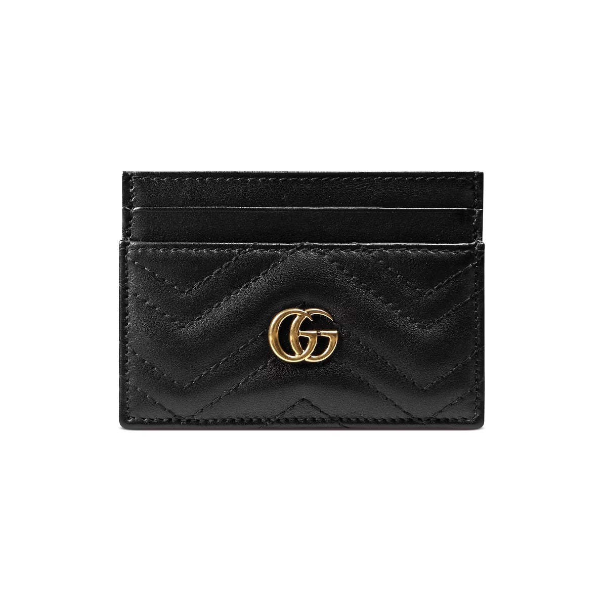 GUCCI GG MARMONT CALFSKIN LEATHER CARD CASE