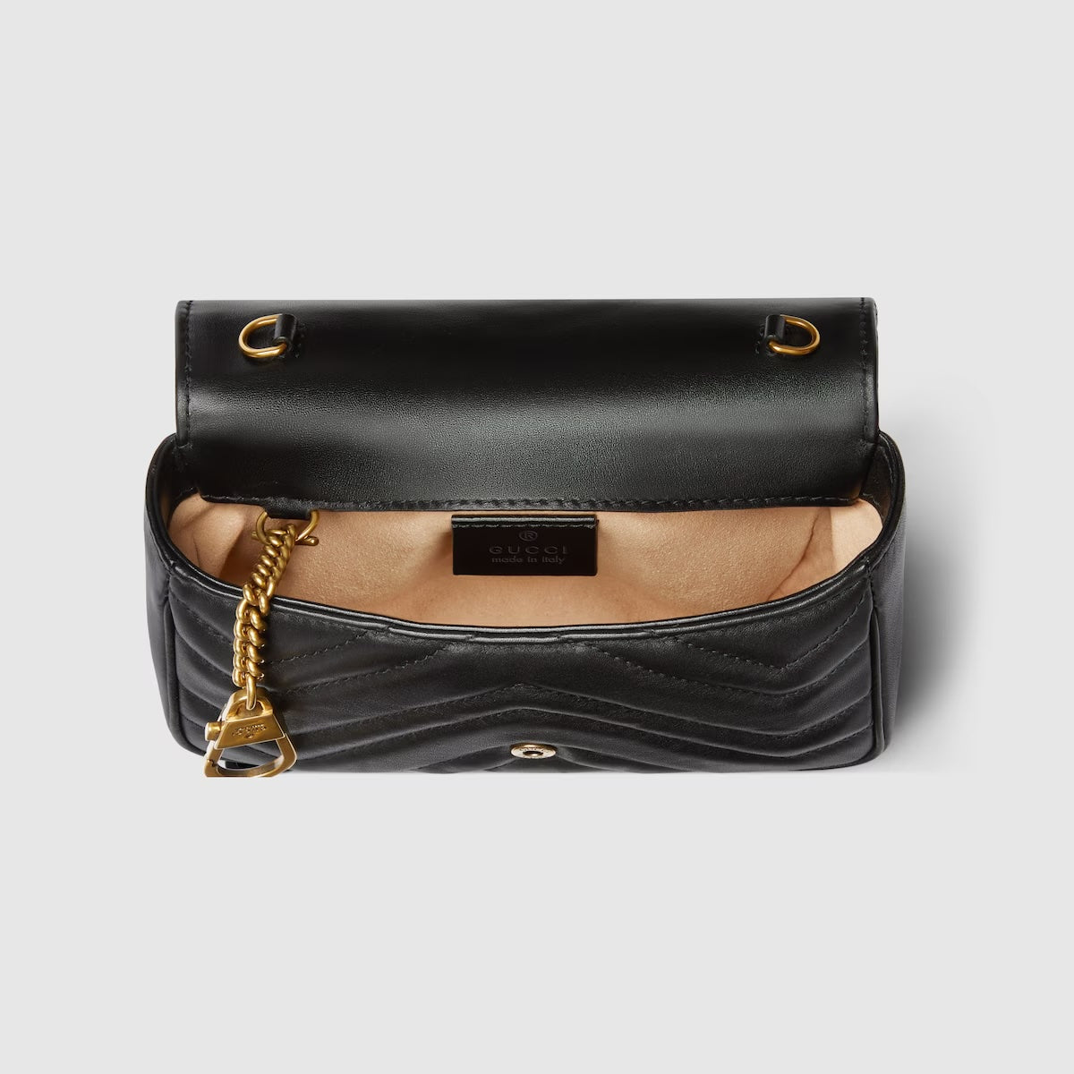 GUCCI GG MARMONT CALFSKIN LEATHER SUPER MINI CHAIN BAG