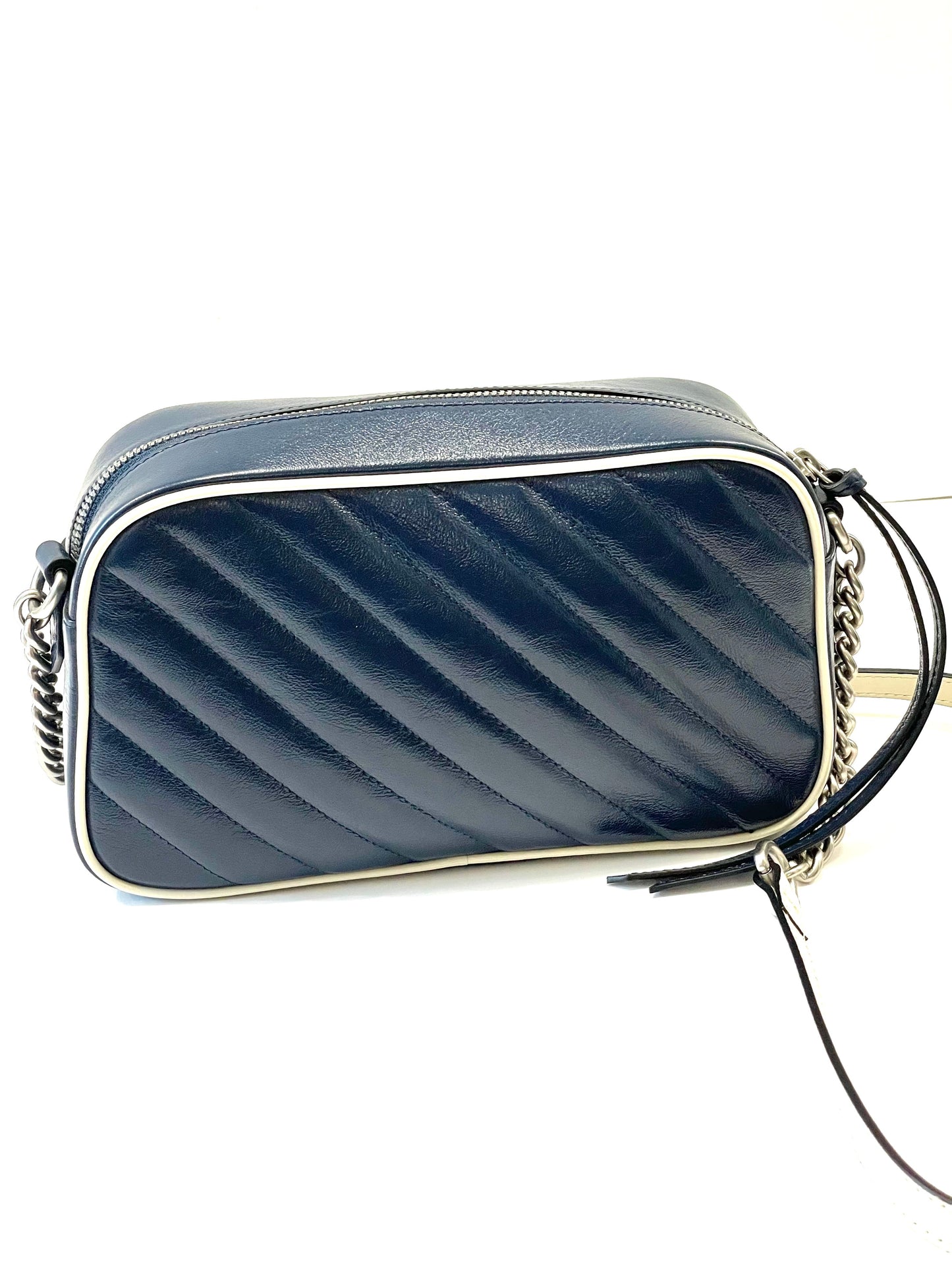 GUCCI GG MARMONT CALFSKIN LEATHER SMALL TORCHON SHOULDER BAG