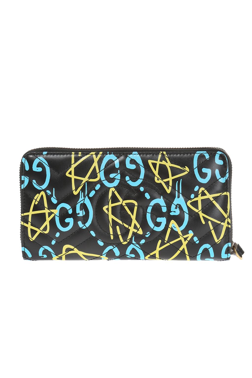 GUCCI GG MARMONT GHOST ZIP AROUND WALLET