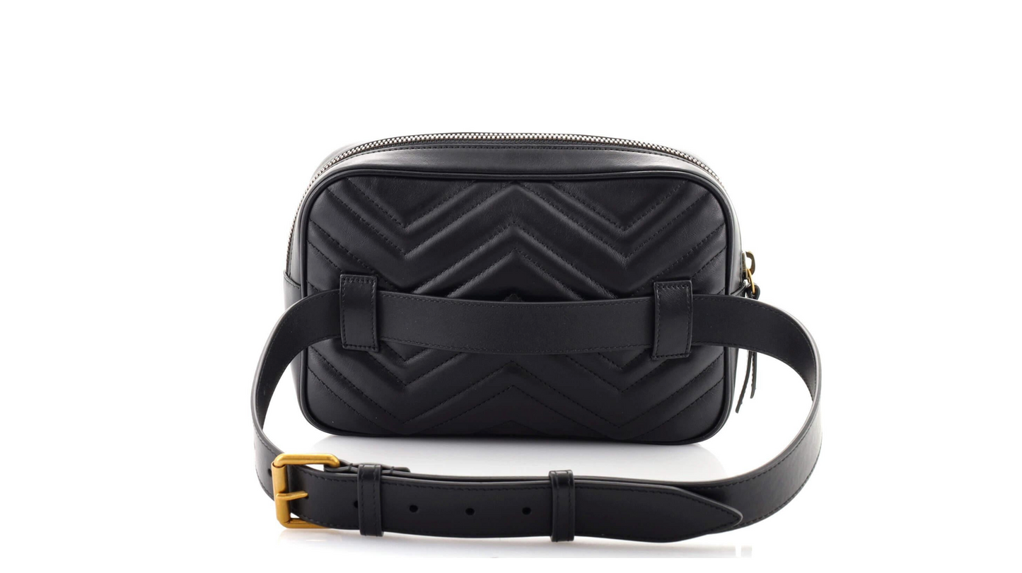 GUCCI GG MARMONT MATELASSE SQUARE BELT BAG