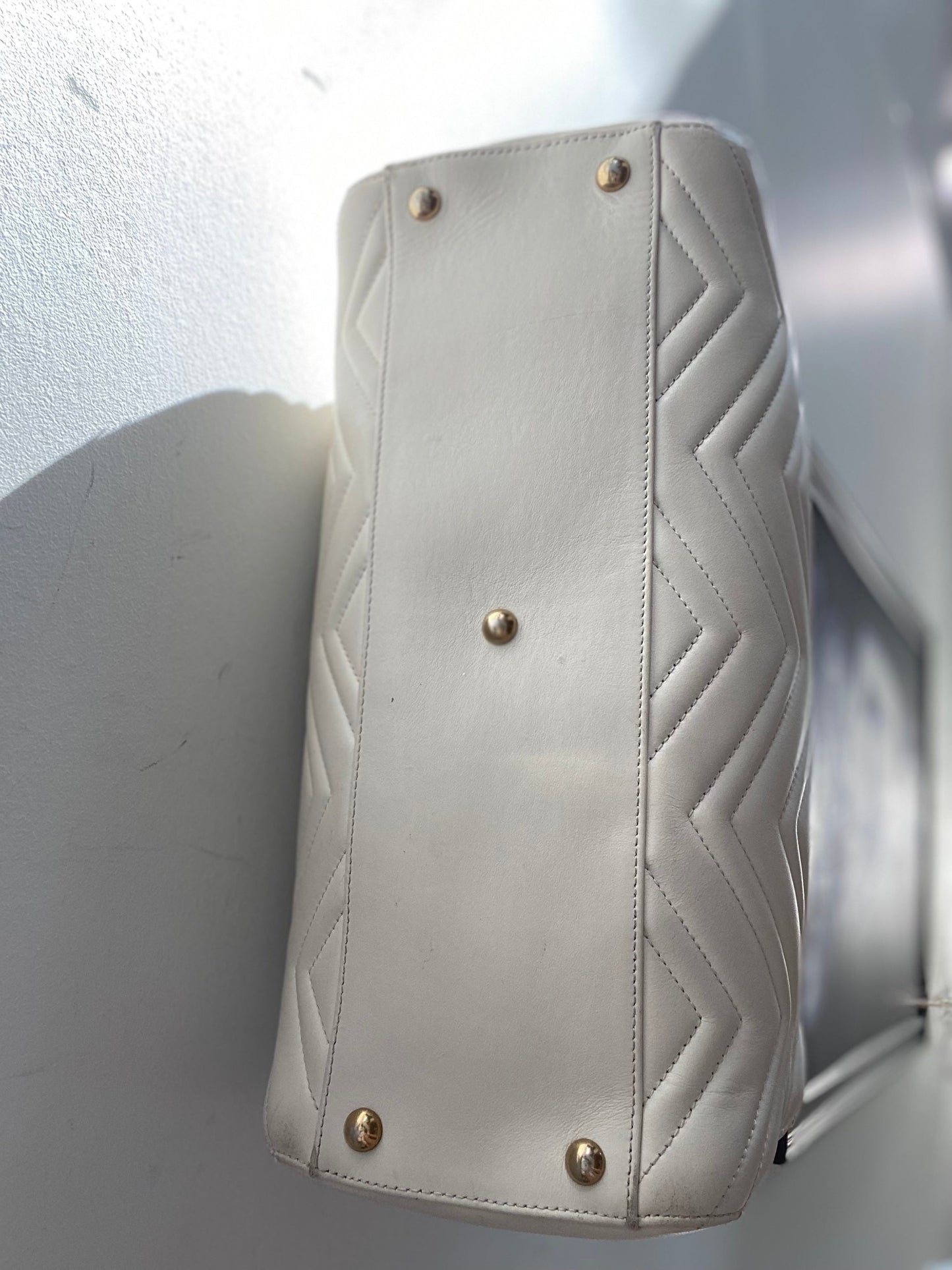 GUCCI GG MARMONT MATELASSE CALFSKIN LEATHER TOTE BAG