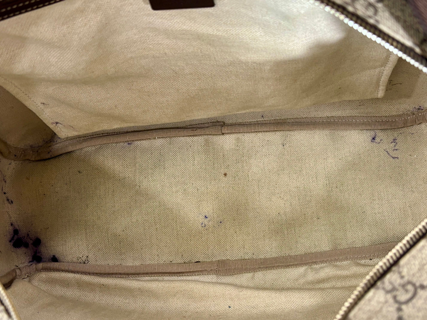 GUCCI GG PLUS MONOGRAM COATED CANVAS MESSENGER BAG