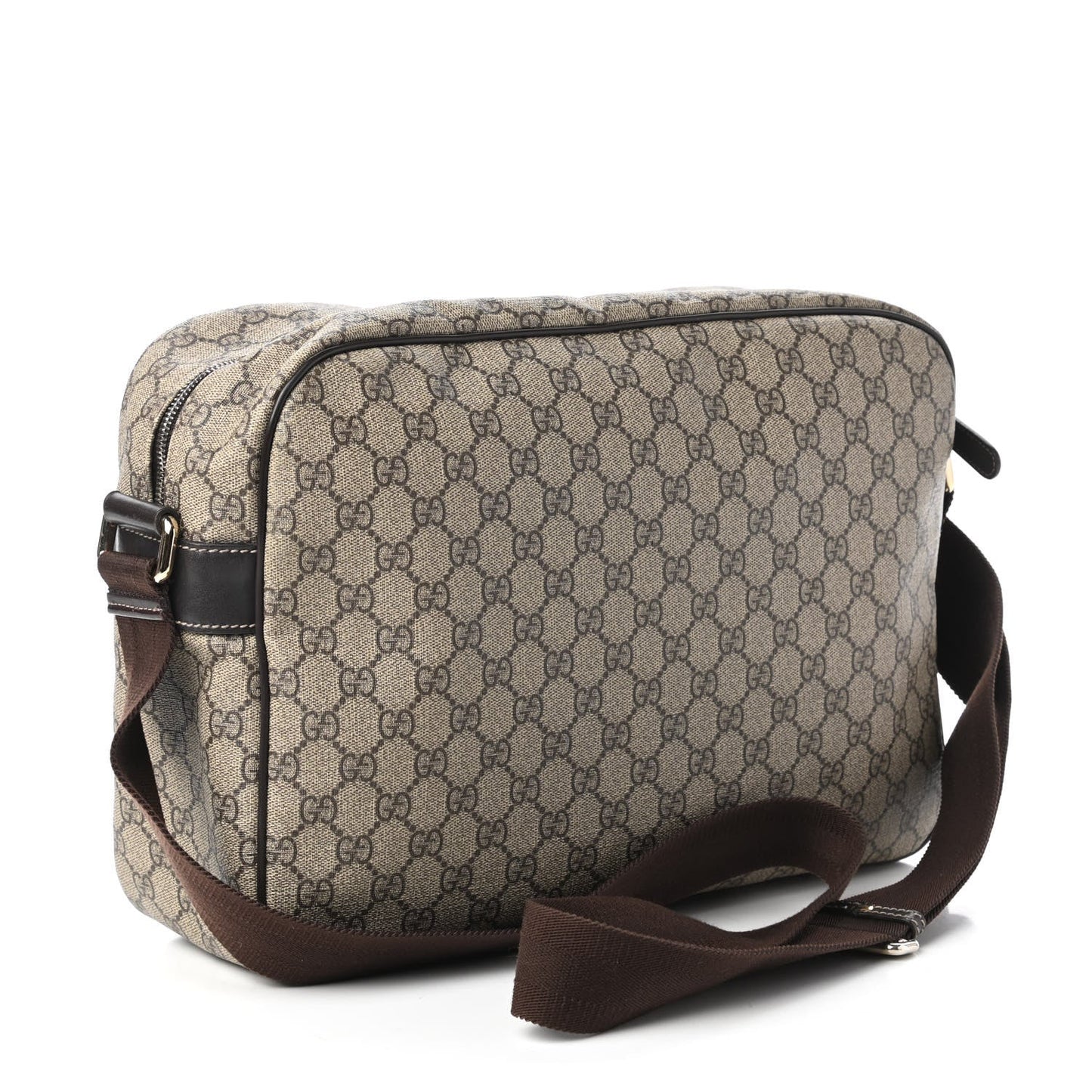 GUCCI GG PLUS MONOGRAM COATED CANVAS MESSENGER BAG