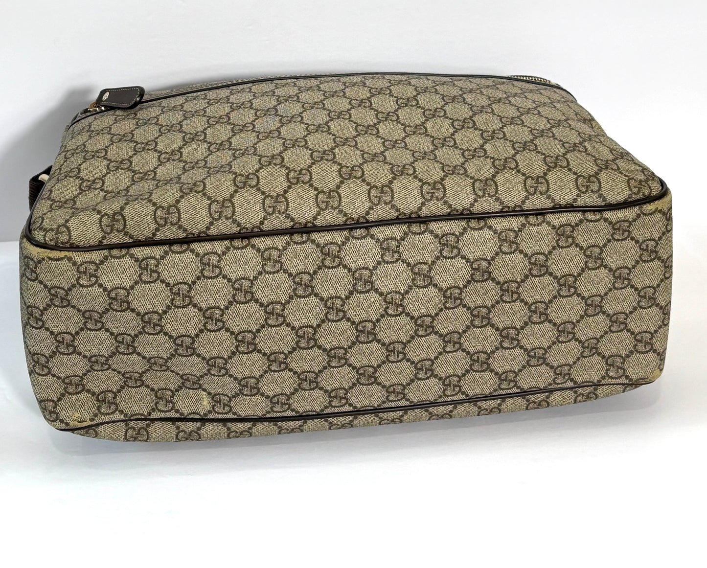 GUCCI GG PLUS MONOGRAM COATED CANVAS MESSENGER BAG
