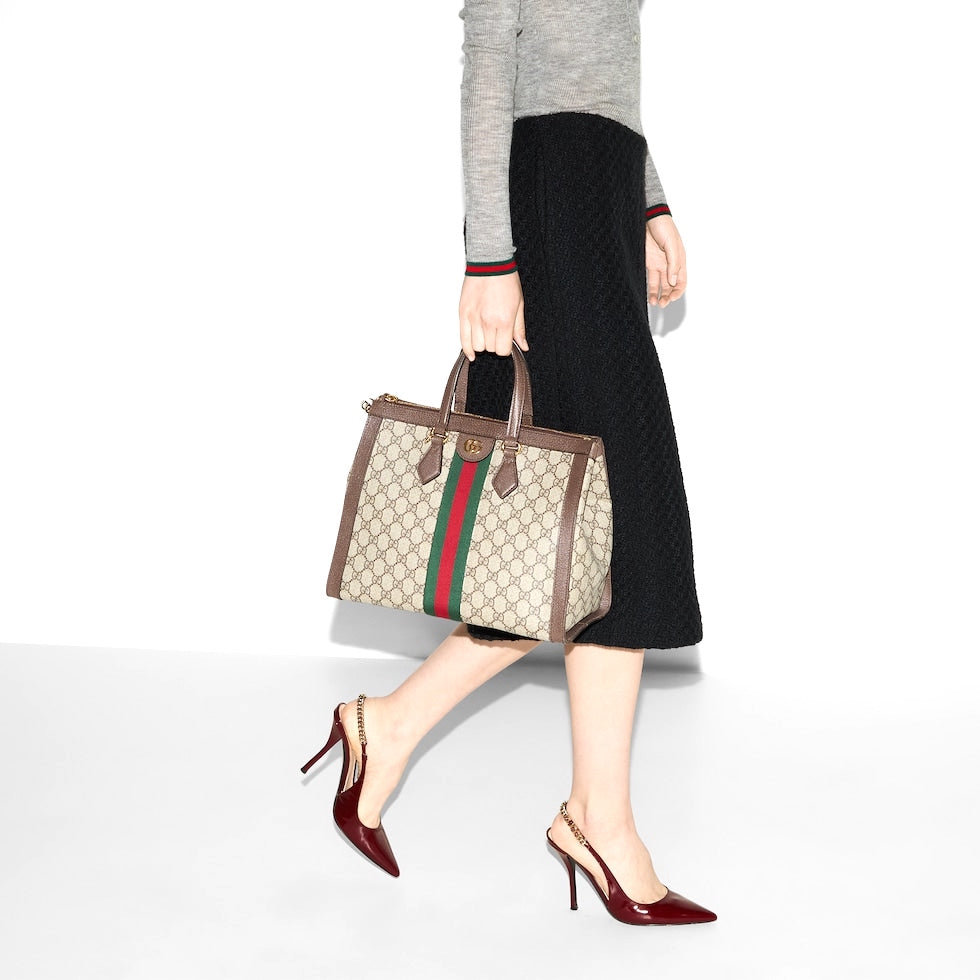 GUCCI GG OPHIDIA TOP HANDLE TOTE BAG