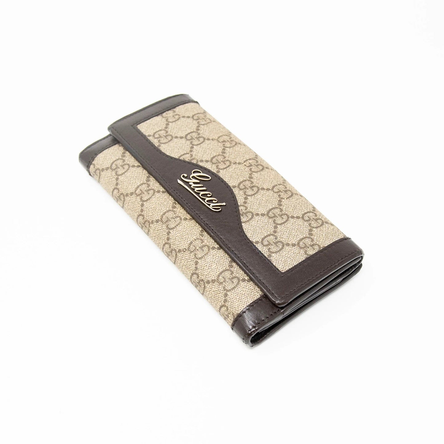 GUCCI GG SCRIPT LOGO CONTINENTAL WALLET