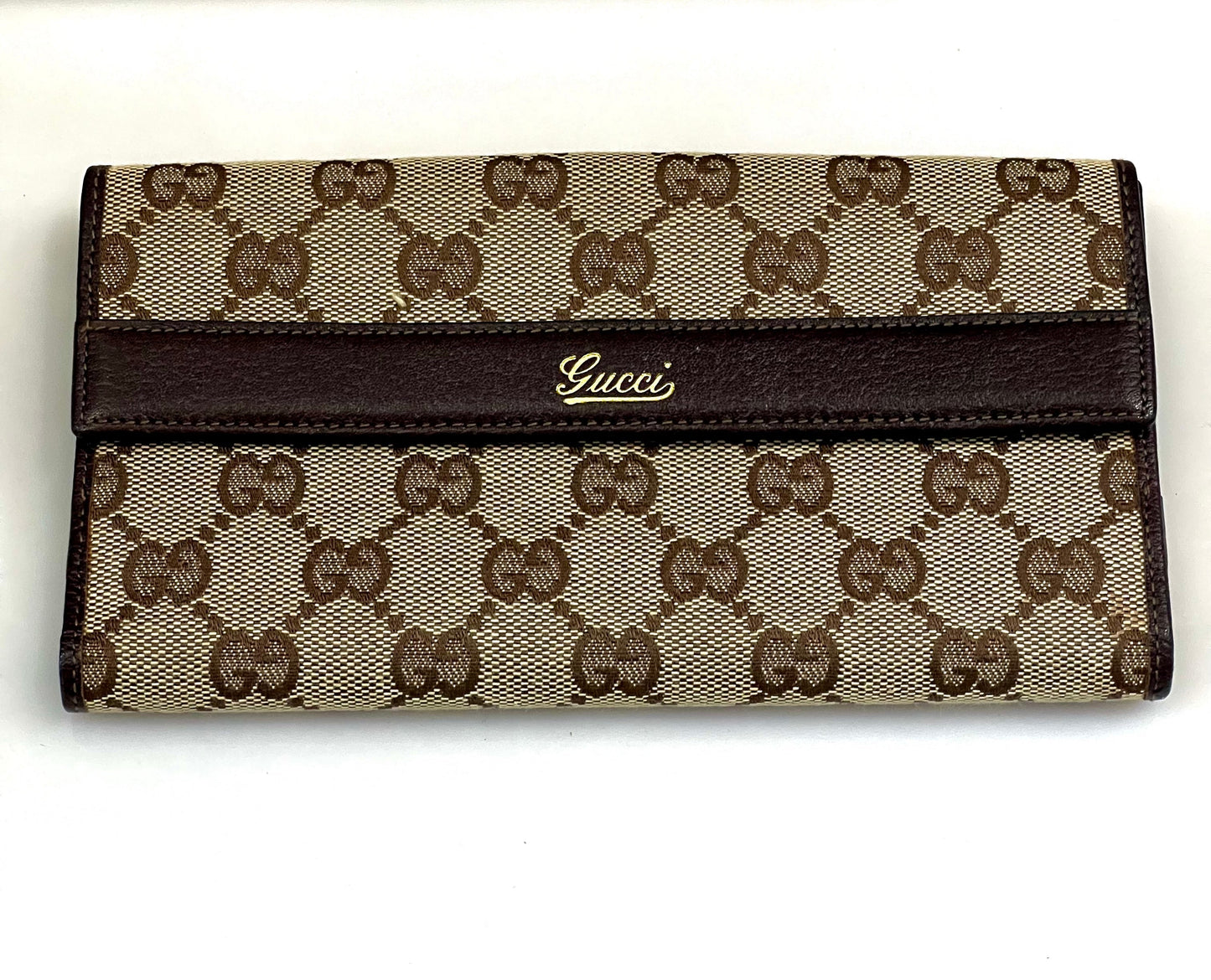 GUCCI GG SCRIPT LOGO CONTINENTAL WALLET