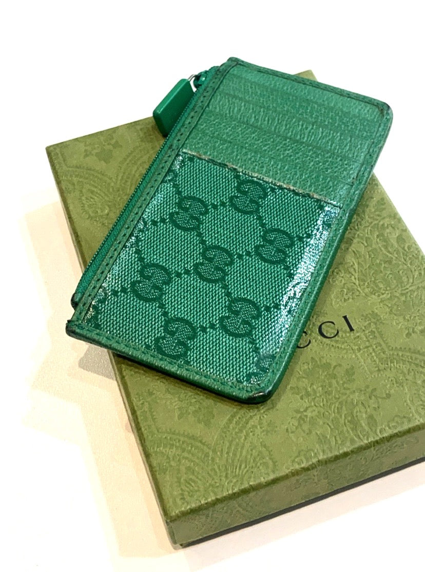 GUCCI GG SUPREME MONOGRAM CARD HOLDER WALLET