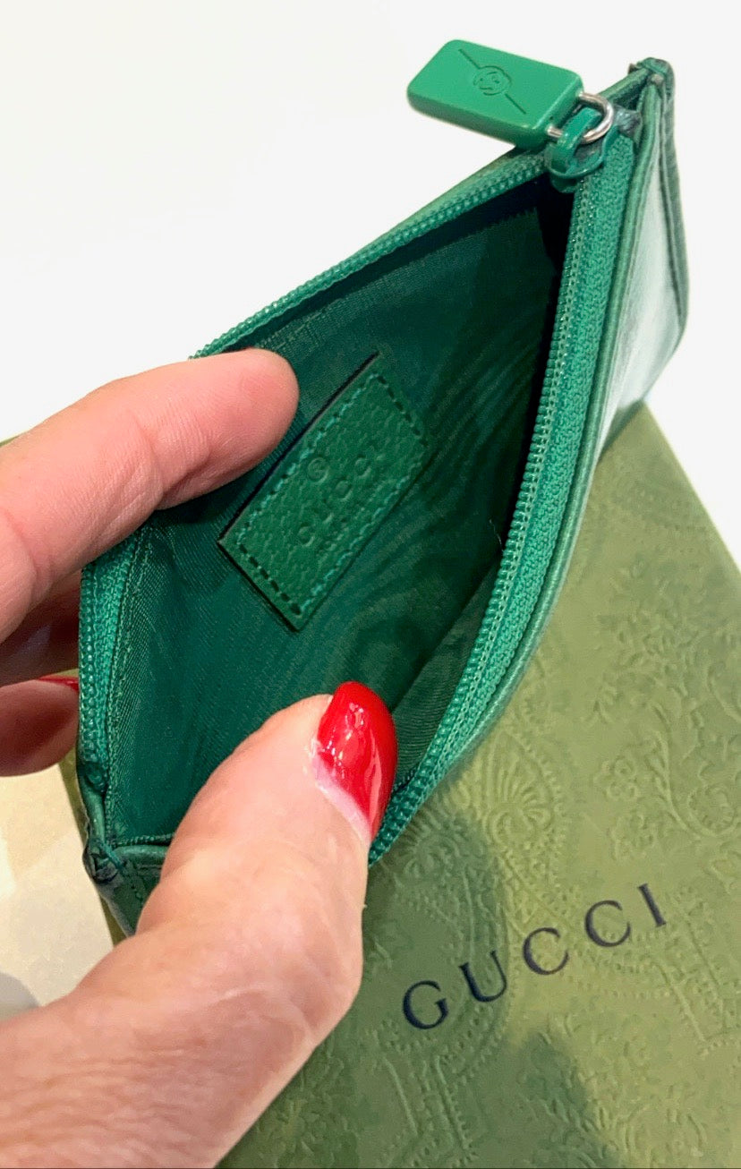 GUCCI GG SUPREME MONOGRAM CARD HOLDER WALLET