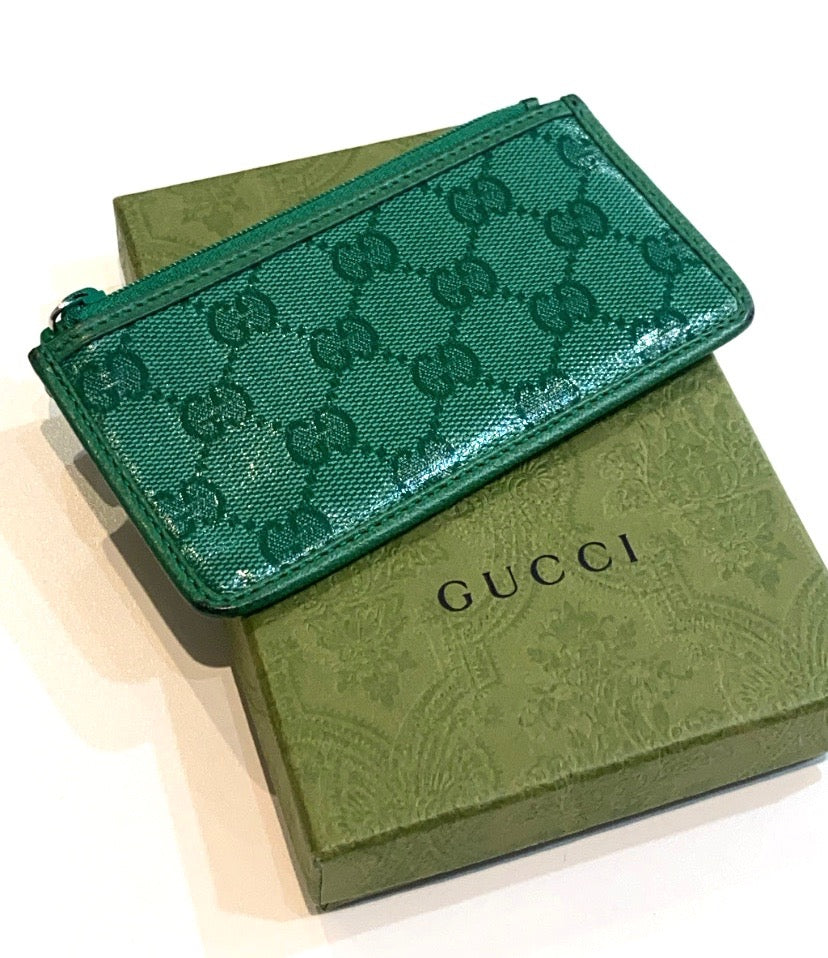 GUCCI GG SUPREME MONOGRAM CARD HOLDER WALLET