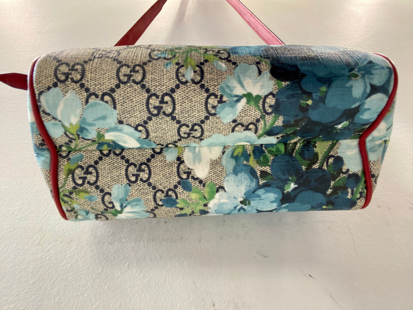 GUCCI GG SUPREME MONOGRAM BLOOMS MINI BOSTON BAG