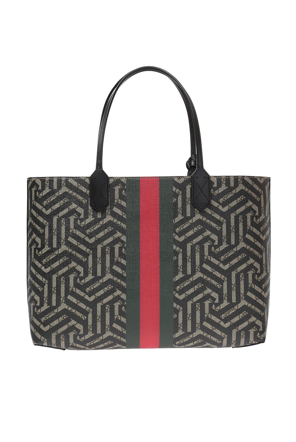 GUCCI GG SUPREME MONOGRAM CALEIDO WEB TOTE BAG