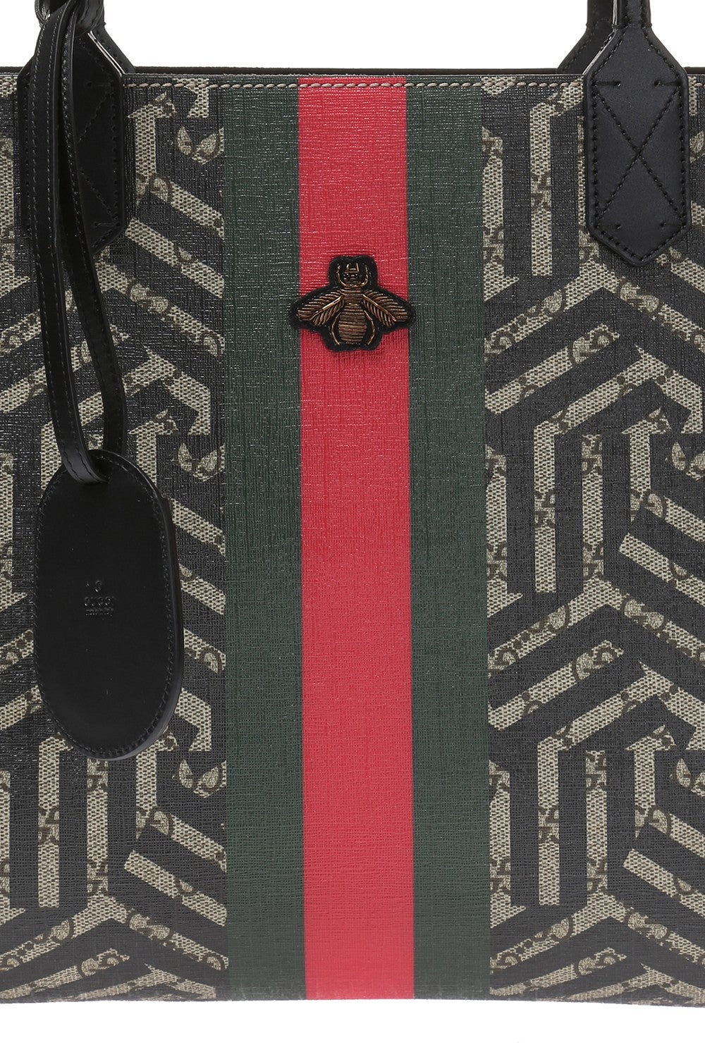 GUCCI GG SUPREME MONOGRAM CALEIDO WEB TOTE BAG