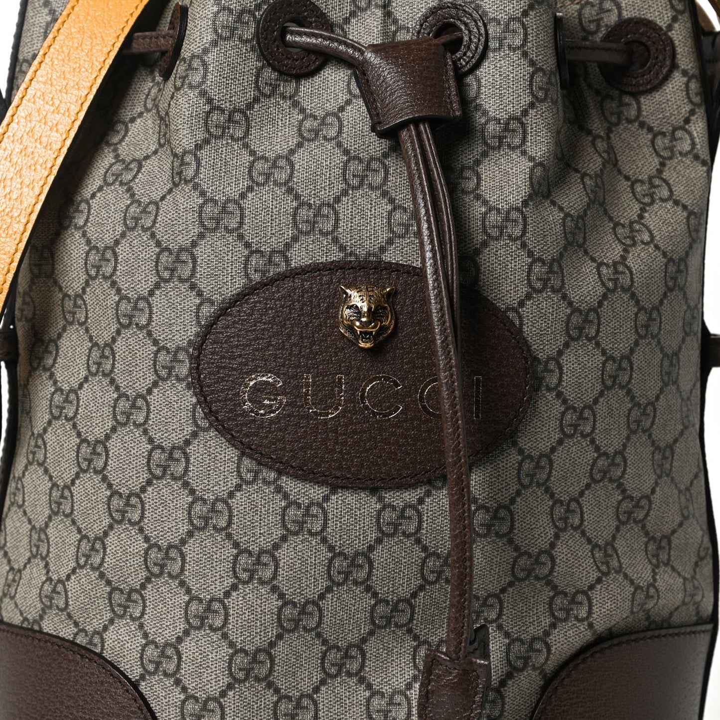 GUCCI GG SUPREME MONOGRAM NEO VINTAGE DRAWSTRING BUCKET BACKPACK