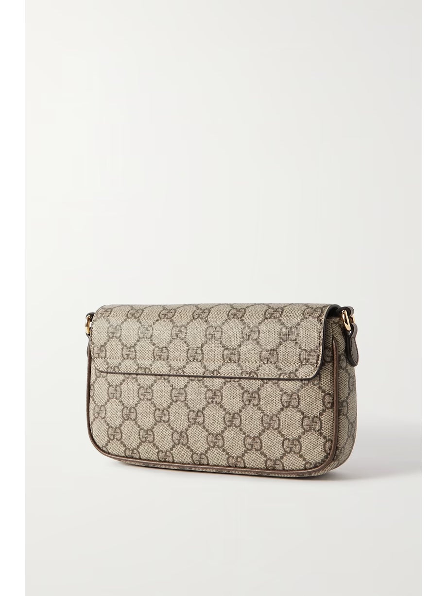 GUCCI GG SUPREME OPHIDIA MINI ENVELOPE SHOULDER BAG
