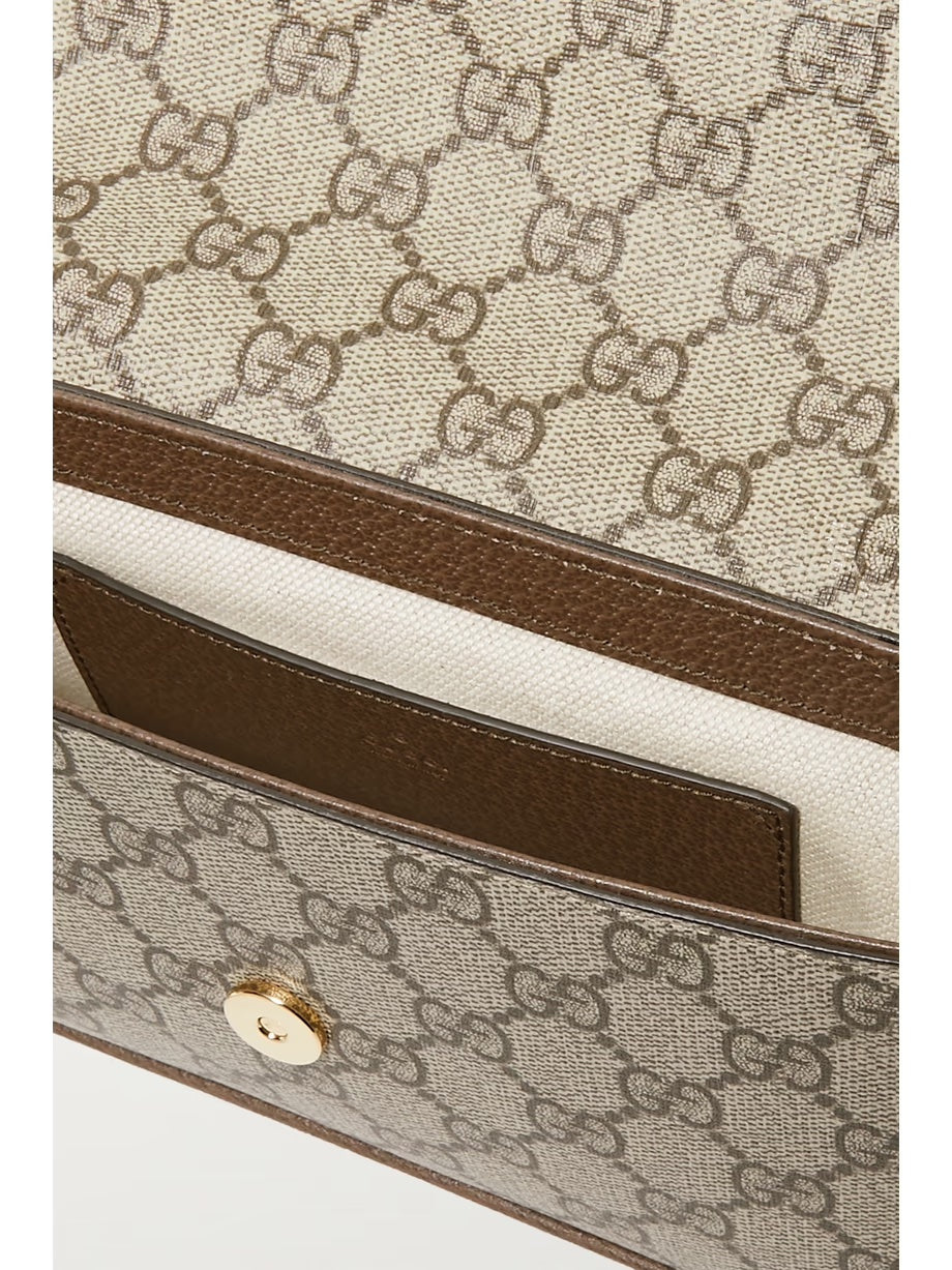 GUCCI GG SUPREME OPHIDIA MINI ENVELOPE SHOULDER BAG