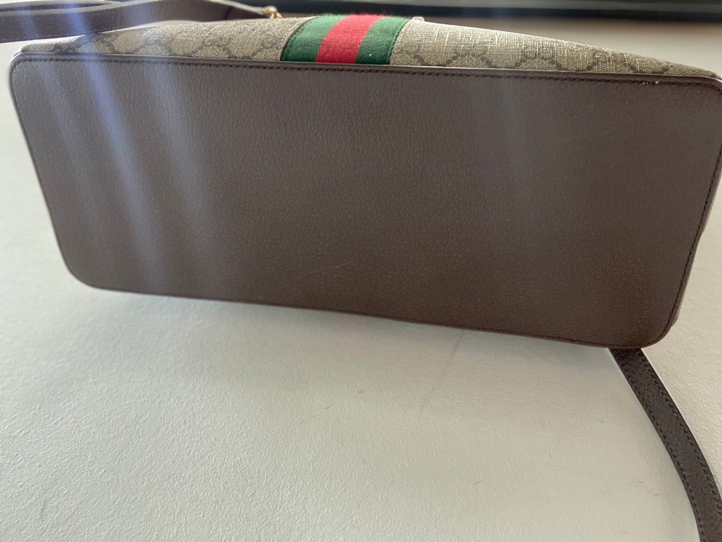 GUCCI GG SUPREME WEB MEDIUM OPHIDIA DOME BAG
