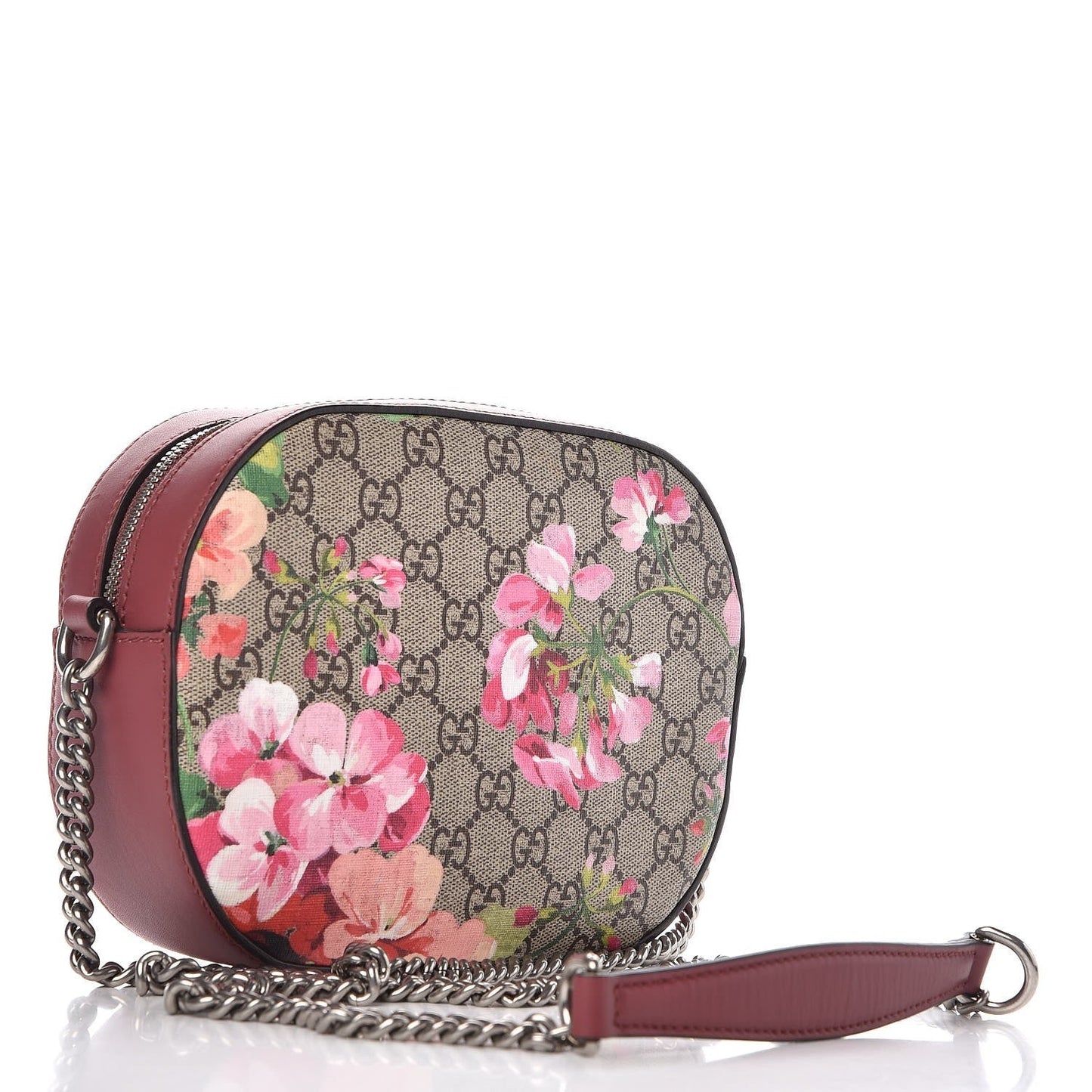 GUCCI GG SUPREME MONOGRAM BLOOMS MINI CHAIN BAG