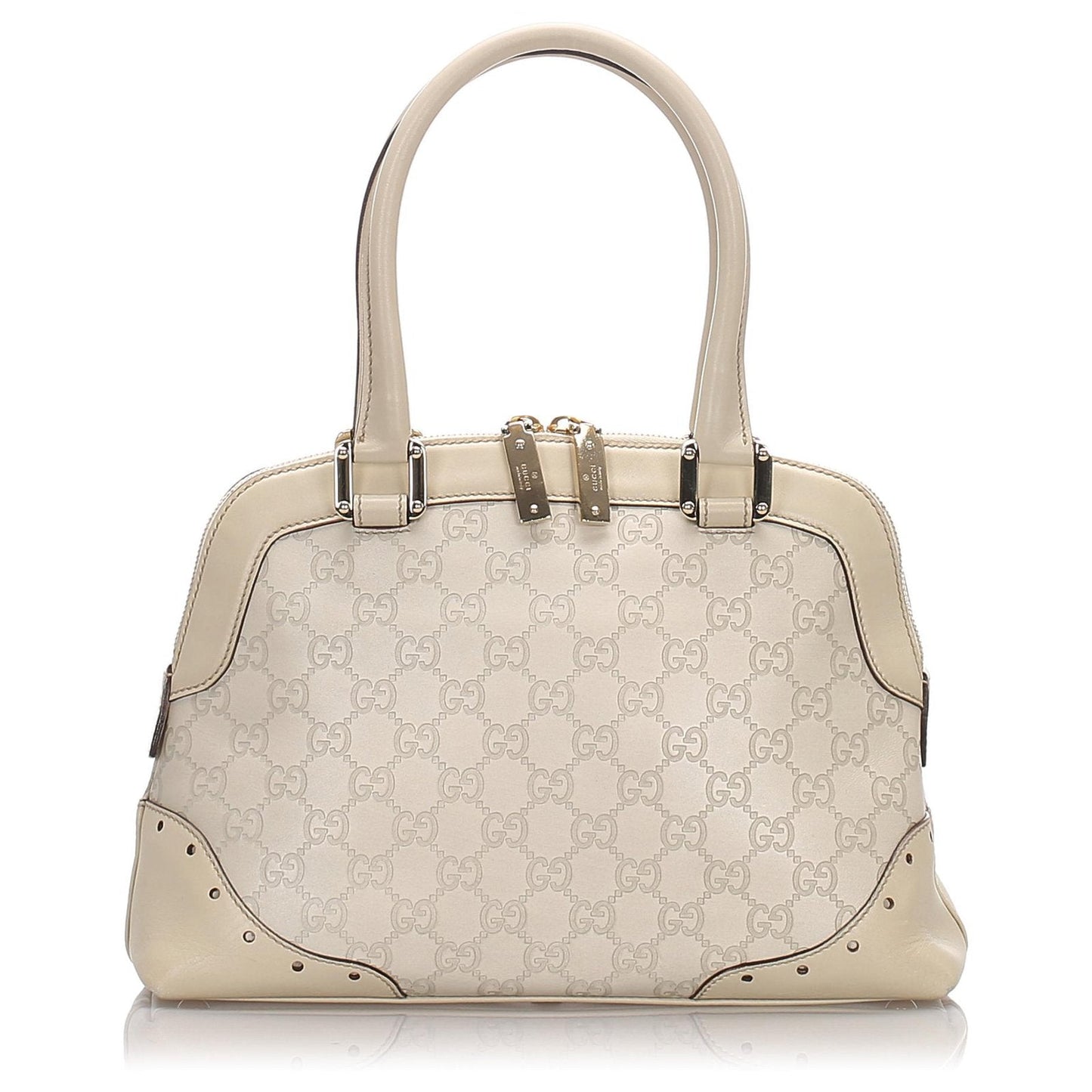 GUCCI GUCCISSIMA HORSEBIT LOGO PLAQUE CALFSKIN SHOULDER BAG