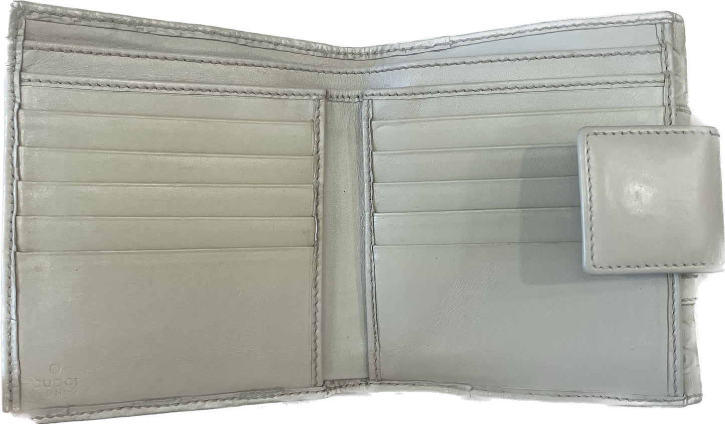 GUCCI GUCCISSIMA VINTAGE LEATHER & SUEDE FLAP WALLET