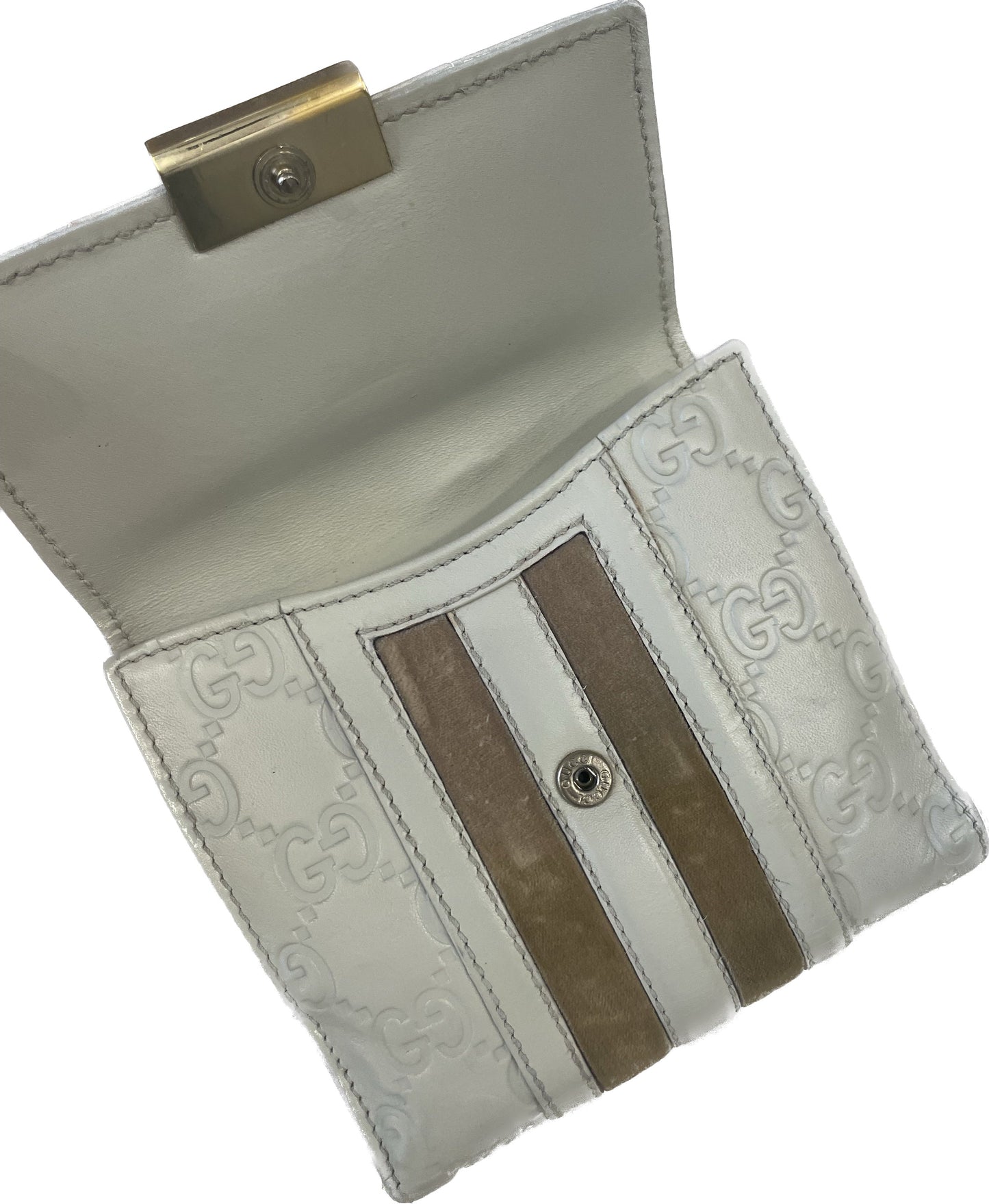 GUCCI GUCCISSIMA VINTAGE LEATHER & SUEDE FLAP WALLET