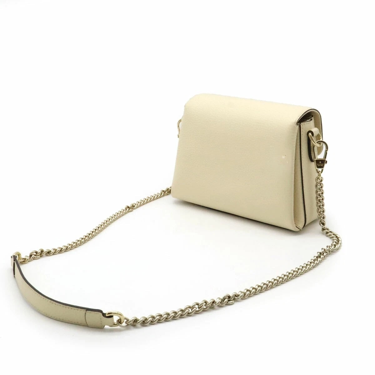 GUCCI INTERLOCKING G CALFSKIN LEATHER CHAIN BAG