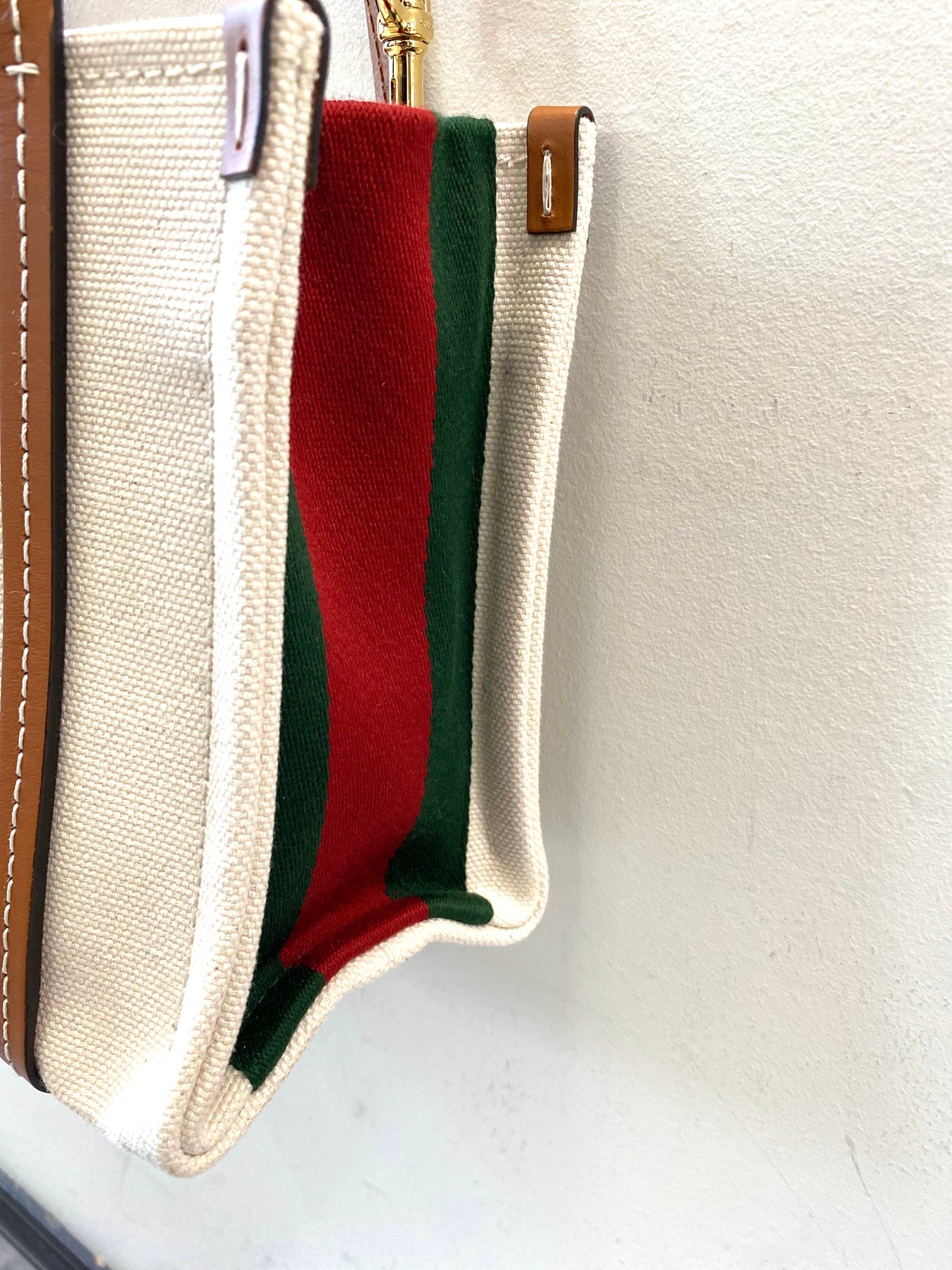 GUCCI INTERLOCKING G WEB MINI TOTE BAG