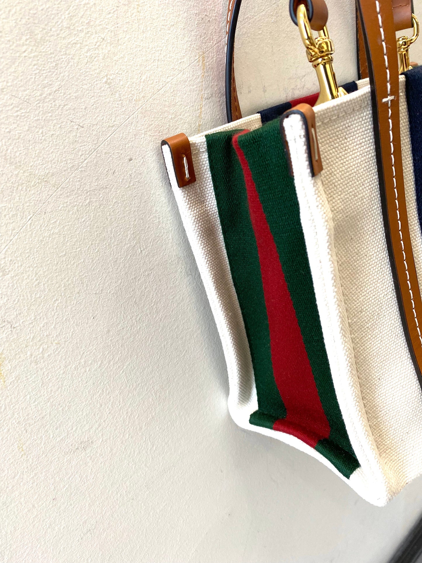 GUCCI INTERLOCKING G WEB MINI TOTE BAG