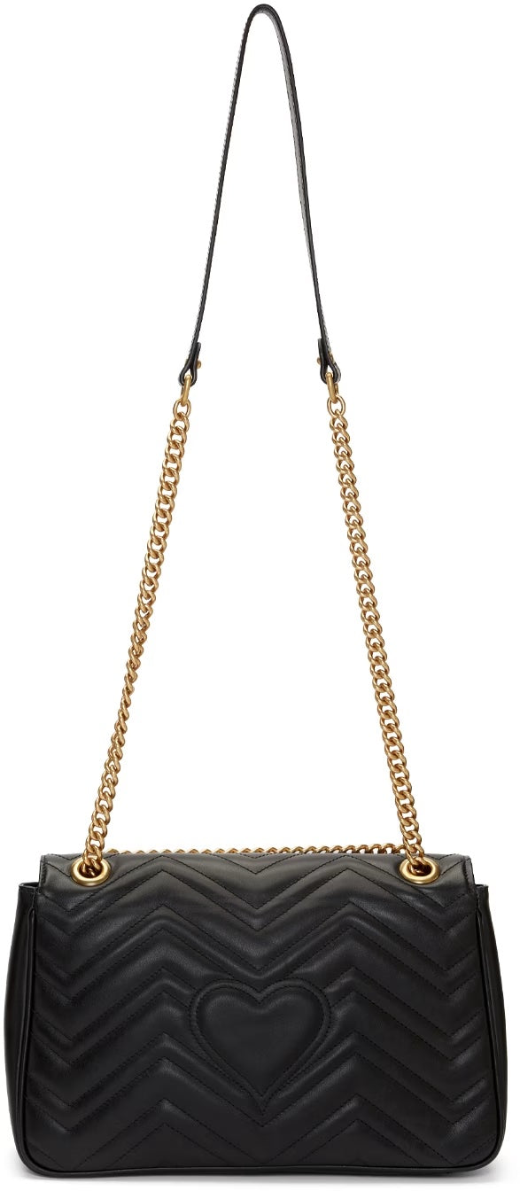 GUCCI GG MARMONT 2.0 MEDIUM SHOULDER BAG-NERO