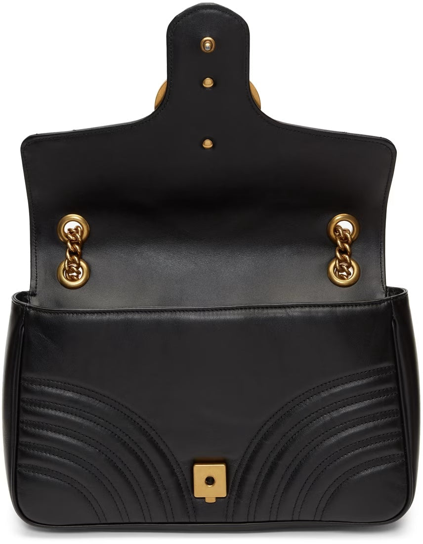 GUCCI GG MARMONT 2.0 MEDIUM SHOULDER BAG-NERO