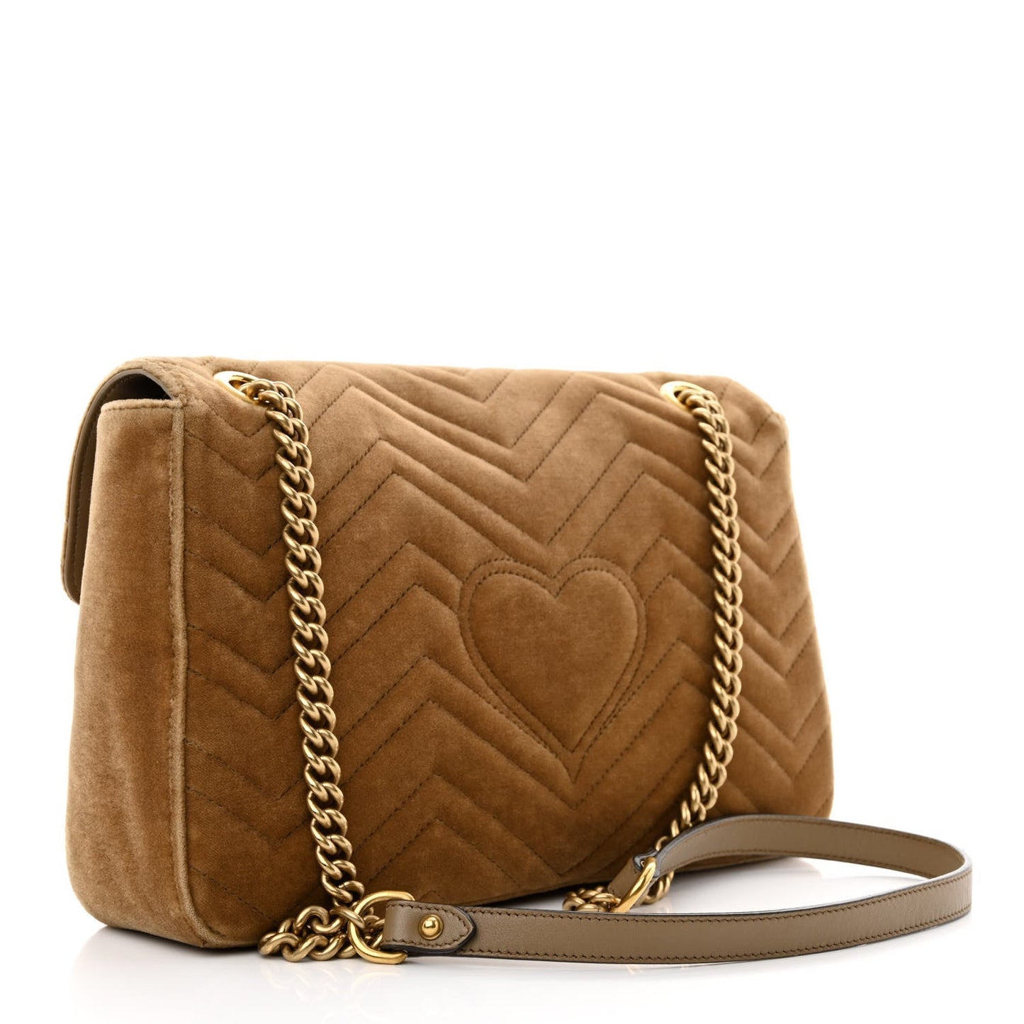 GUCCI GG MARMONT 2.0 MATELASSE MEDIUM VELVET SHOULDER BAG