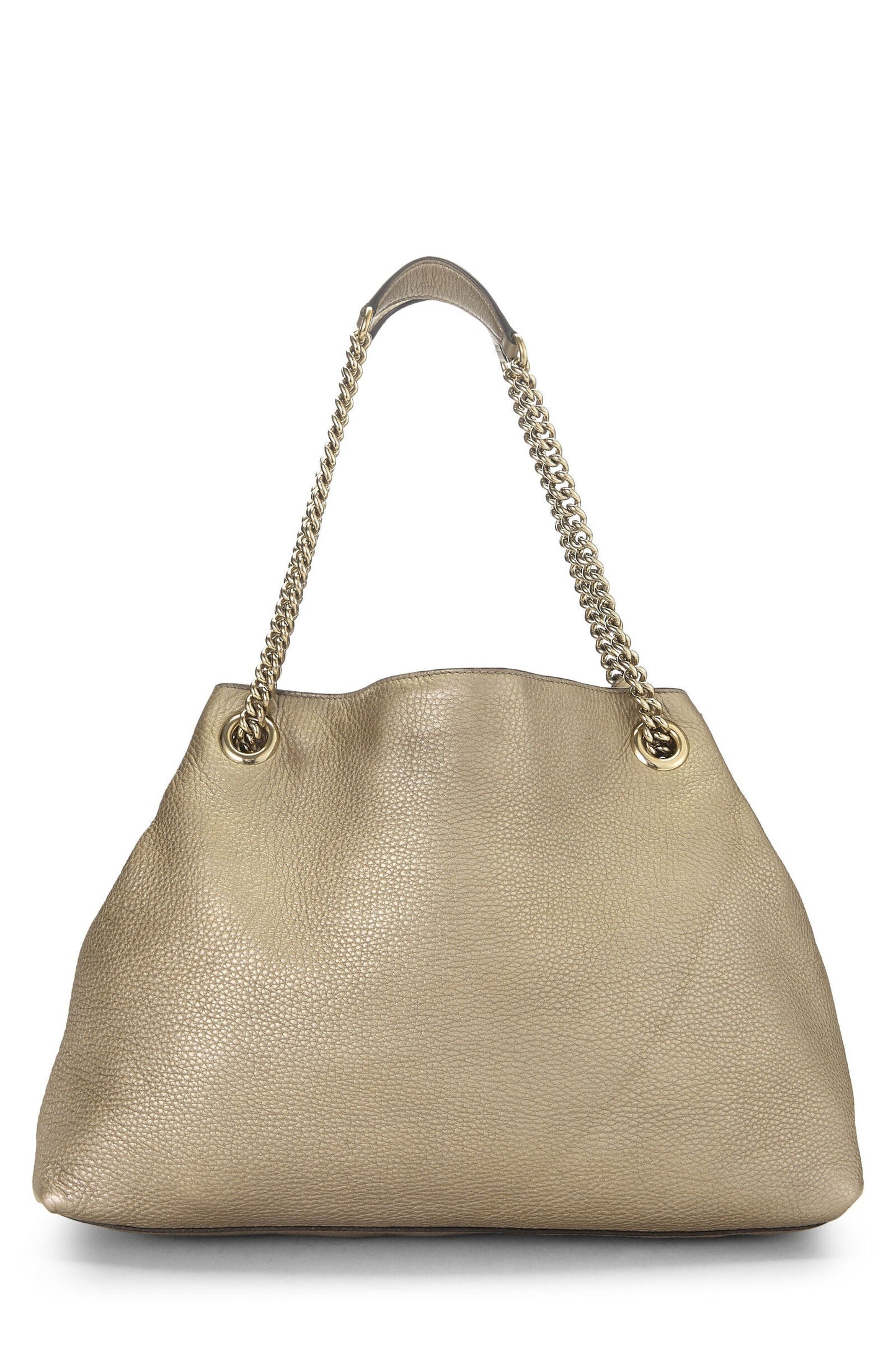 GUCCI METALLIC CALFSKIN MEDIUM SOHO CHAIN SHOULDER BAG