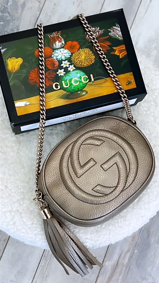 GUCCI SOHO DISCO CHAIN CROSSBODY BAG