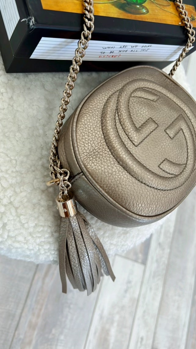 GUCCI SOHO DISCO CHAIN CROSSBODY BAG