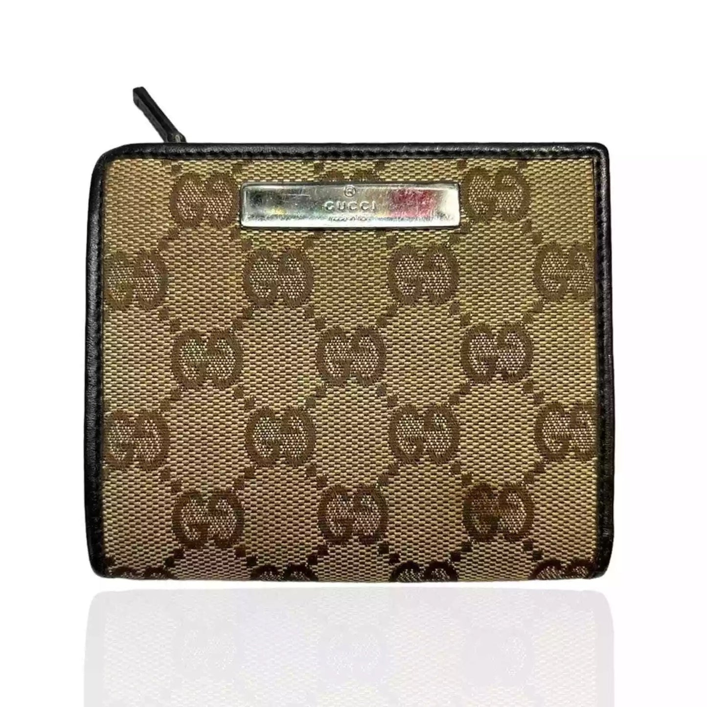 GUCCI GG MONOGRAM VINTAGE CANVAS BI-FOLD WALLET