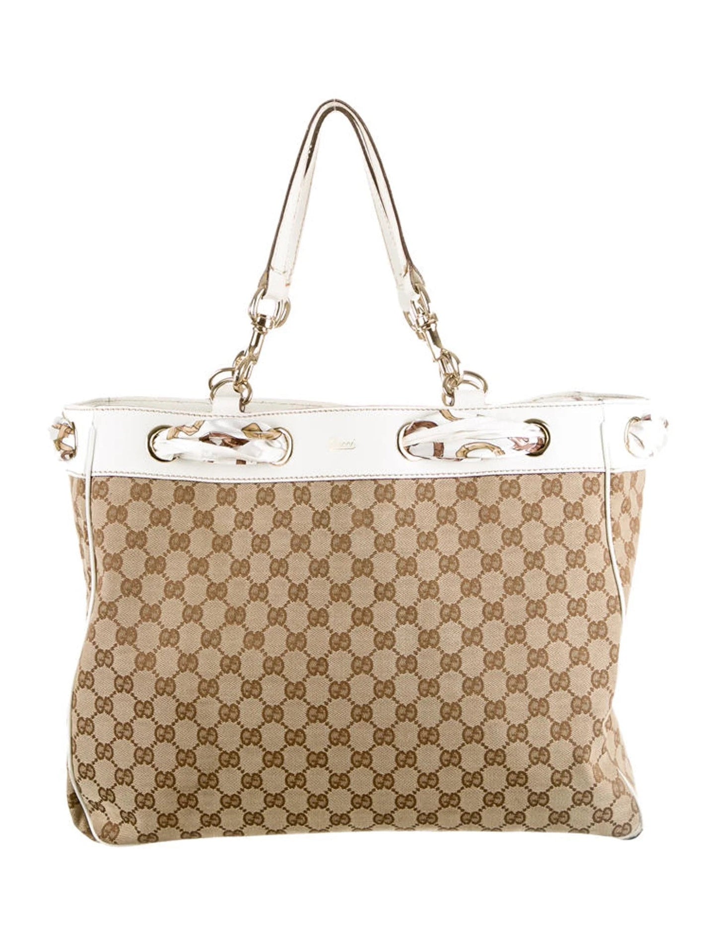 GUCCI GG MONOGRAM LARGE POSITANO TOTE BAG
