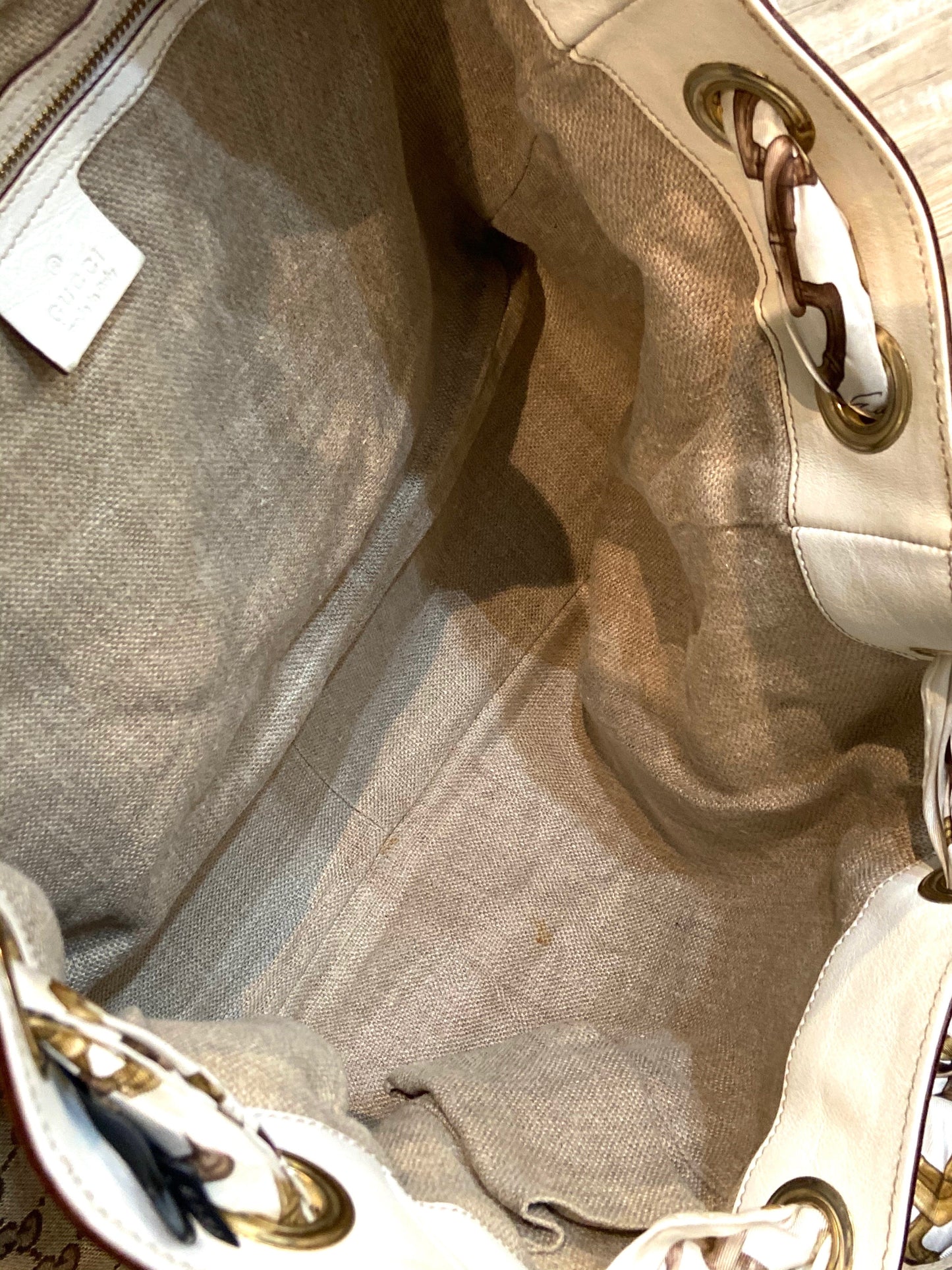 GUCCI GG MONOGRAM LARGE POSITANO TOTE BAG