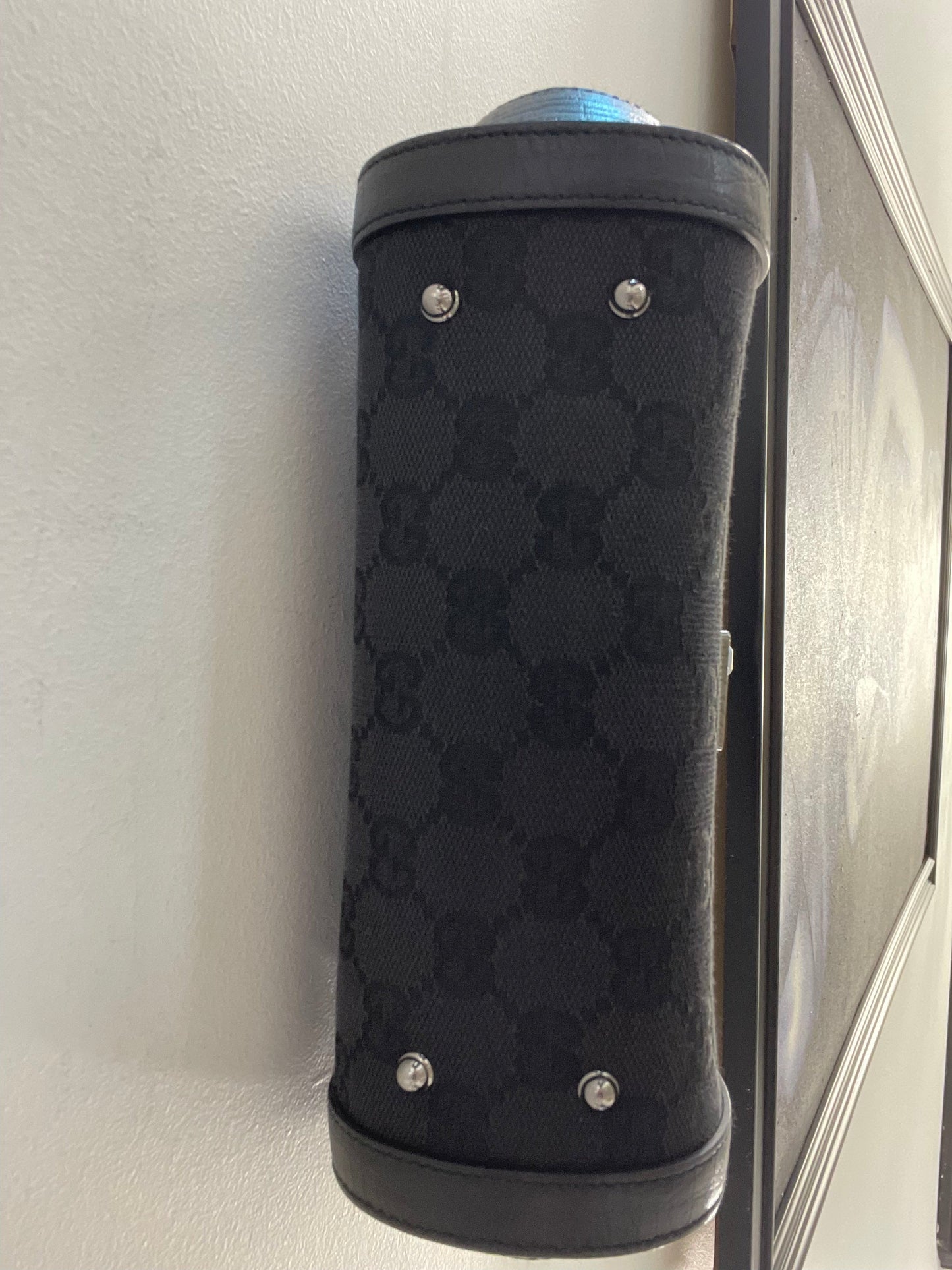 GUCCI MONOGRAM SMALL BAMBOO BULLET BAG