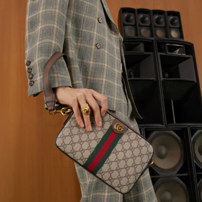 GUCCI GG OPHIDIA CROSSBODY CLUTCH BAG