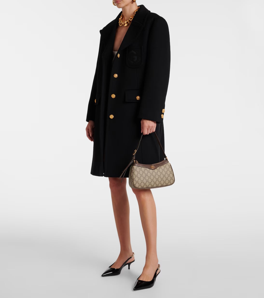 GUCCI GG SUPREME SMALL OPHIDIA SHOULDER BAG