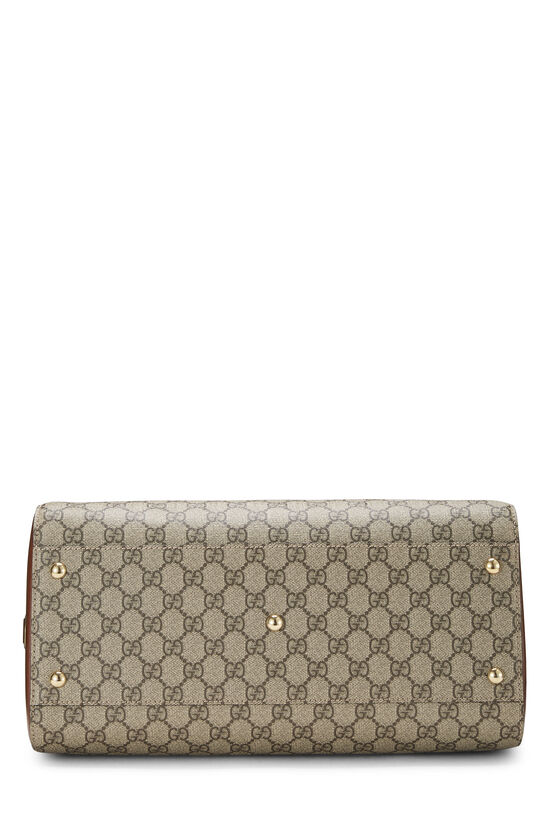 GUCCI GG SUPREME CANVAS BOSTON HANDBAG