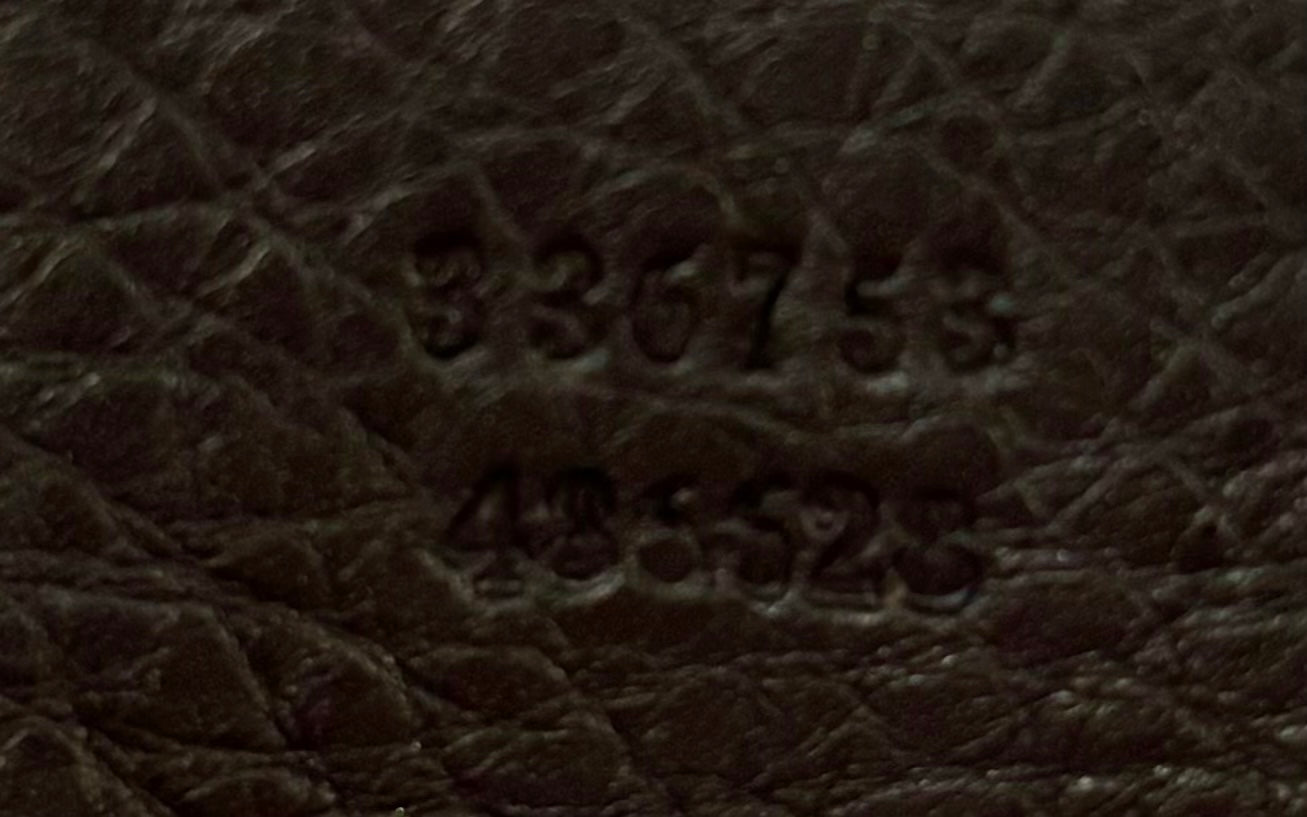 GUCCI PEBBLED CALFSKIN LEATHER MEDIUM SOHO CLUTCH BAG