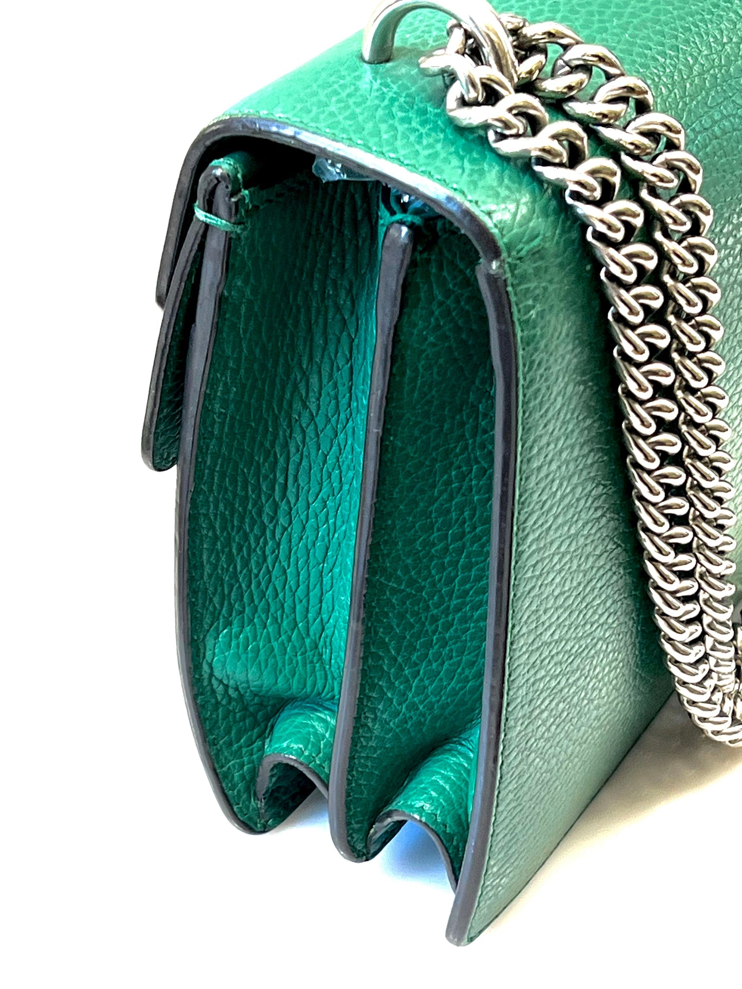 GUCCI DIONYSUS PEBBLED LEATHER SMALL SHOULDER BAG