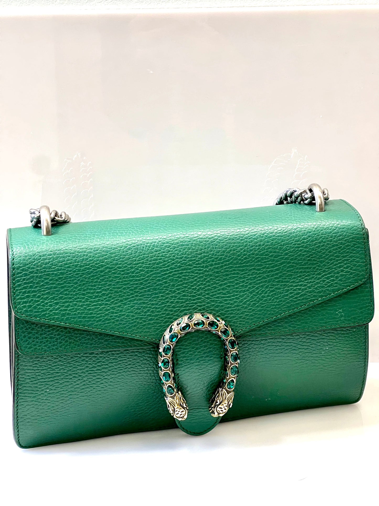 GUCCI DIONYSUS PEBBLED LEATHER SMALL SHOULDER BAG
