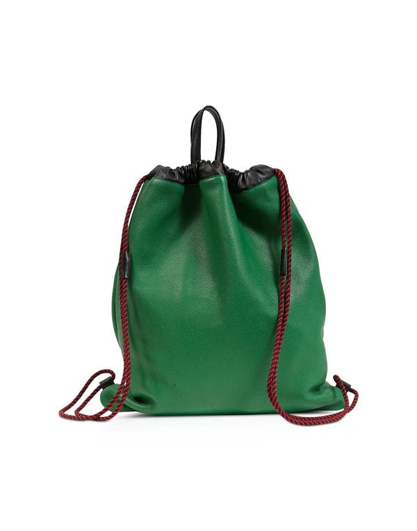 GUCCI CALFSKIN PRINTED DRAWSTRING BACKPACK